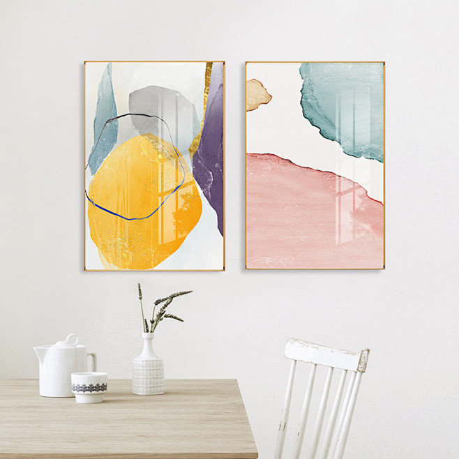 时黛现代简约抽象艺术客厅玄关装饰画北欧过道玄幻卧室落地壁画tmall