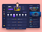 Live Score E-Sport Dashboard startup uidesign clean game event cup league tournament dark theme dark mode streaming app score live esports esport dashboad