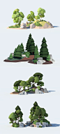 Low Poly Tree Pack. Unity 3D Game Asset. Contains 38 stylized low poly trees as .dae (Collada) mesh files and ready-to-use prefabs.Tree types: - simple spruces - wrinkled spruces - round broad-leaved trees - sharp broad-leaved trees - birchtrees - weeping