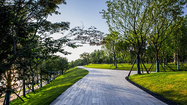 【创意滨水景观设计图集下载】公园生态河道湿地绿地景观图片_种植图片素材-花瓣网