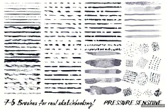 有趣的Ai笔刷 Sketchbook Brushes for Illustrator-设计插件-@美工云(meigongyun.com)