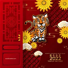 15款中国风2022年春节虎年新年红包贺卡海报吉祥图案矢量设计素材-淘宝网