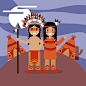 native american people cartoon