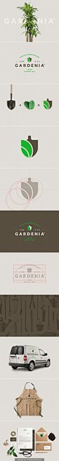 Gardenia identity by Luca Fontana // Creación de un logo simple que expresa fácilmente su propósito.: 