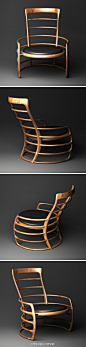 美国设计师 Scott Morrison 将自己设计的这款椅子命名为“11″, 非官方的名字也叫做“Hoopla Chair”，很像是一个解剖学上的胸腔，而设计师似乎也有意将其命名为“胸腔”扶手椅。他表示：“我努力通过流体的形状和简单的线条捕捉木材永恒的和独特的个性，正如它在自然界中一样。”