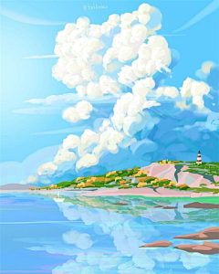 兜兜里装满糖儿_∧∧_采集到风景插画