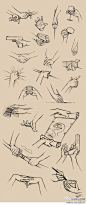 啦啦酷动画：〖手持不同物体手绘图〗关于手的各形体画法参考，非常经典～