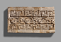 Wall decoration with geometric and vegetal design, Stucco, Sasanian