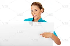 青年人,空的,拿着,护士,复印机,急救员,贺卡,留白