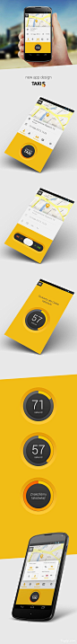 App Design for TAXI5 by Piotr Radziwon, via