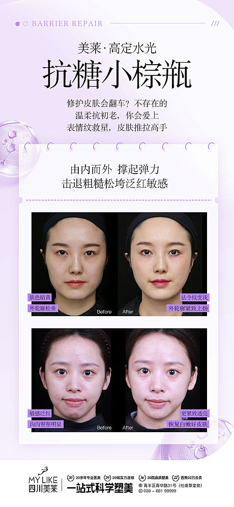 医美产品案例对比海报-源文件