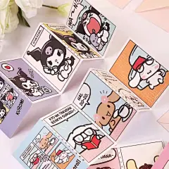 三丽鸥正版授权mini折叠卡片贺卡留言卡玉桂狗库洛米可爱少女心-淘宝网