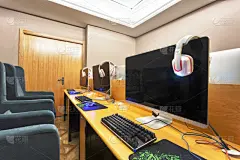 现代,室内,网吧,休闲活动,水平画幅,无人,椅子,组物体,家具,干净