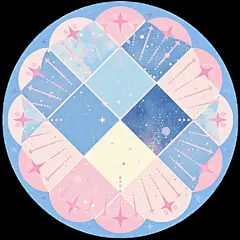 可商素材|粉蓝吧唧底图 - 小红书