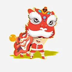 小孩舞狮高清素材 免费下载 页面网页 平面电商 创意素材 png素材