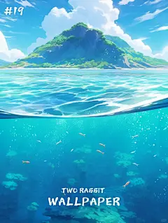 原创电脑平板手机高清壁纸 _ 海岛幻想_1_Two兔_来自小红书网页版