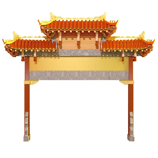 中国风古风古典屋檐木头房顶透明免抠PNG图案 PS设计素材元素 (72)-花瓣网