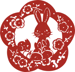 窗花 花鸟 剪纸剪影 喜庆过年 新年 素材(1043)