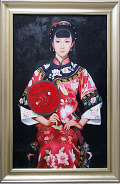 xiarilinfen采集到清朝民国服饰油画作品1