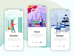 %name 时尚高端简约扁平化风格的Instagram社交媒体欢迎页着陆页APP应用程序banner海报插画设计模板