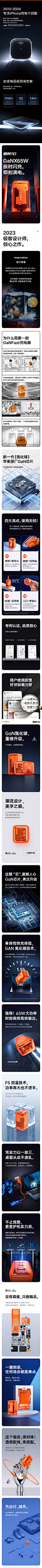 图拉斯可折叠多孔充电头适用苹果14pro充电器iPhone15手机Max氮化镓65笔记本66W快充P