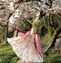 【现货】山海记【青玉案】宋复原古画配色宋对穿交百迭裙春夏汉服-淘宝网