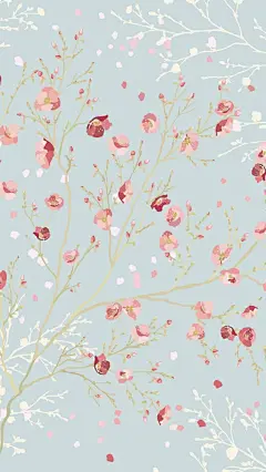 手绘清新花蕊插画背景图