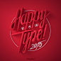 Happy New Type 2015 : This is a small personal project in order to improve a little bit my skills on typography, 3d and modeling (and also, because I love brushpen lettering!). I hope you enjoy it!