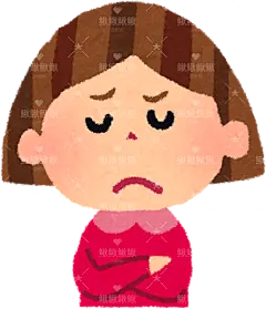男孩女孩的插画“惊讶的脸、受到启发的脸、担心的脸、焦虑的脸”girl_think男孩女孩子儿童表情包动作姿势贴纸扁平儿童插画元素卡通免扣png图片素材