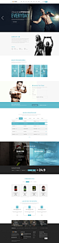 #企业网站##健身俱乐部#Fitness - Multipurpose PSD Template #网页#