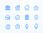 Home line icons