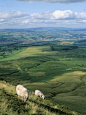 Photographic Print: View North from Hay Bluff, with Distant Hay on Wye in Valley, Powys, Wales, United Kingdom by Richard Ashworth : 24x18in