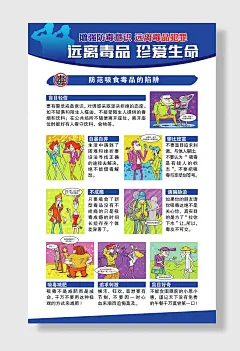 禁毒海报模板最新原创学校禁毒文化宣传