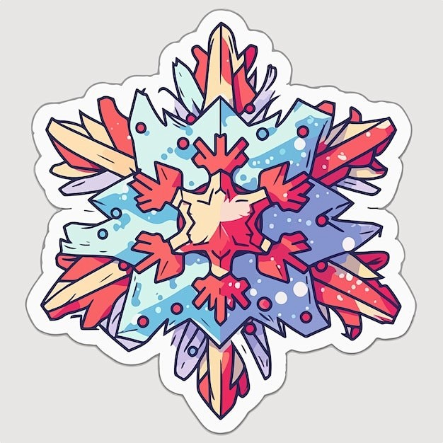 雪花图案元素矢量图设计素材