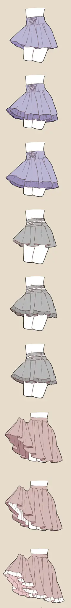《绘画干货！82款动漫人物 lolita服装、裙子、衬衫/制服等！转需！》