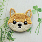 Cute Dog Shiba Patch Embroidered Cartoon Animal Sew on Iron on Patches   Iron on Backing  Brighten up t-shirts, jeans, baby clothes or any other item made of fabric with an easy iron on or sew on patch! Just peal the protective layer paper, stick to the f