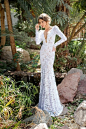 以色列设计师的婚纱品牌 Julie Vino 2014春夏「兰花」系列婚纱