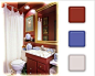 彩色的卫生间越来越受到人们的喜爱，要装饰一个有色彩的卫生间，彩色的瓷砖是必不可少的。这款红白相间的马赛克颜色过渡自然，造型新颖，是时尚卫浴空间的不错选 #采集大赛#