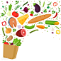 生鲜蔬菜美食插画 EPS源文件-餐饮美食-插画图形素材-酷图网