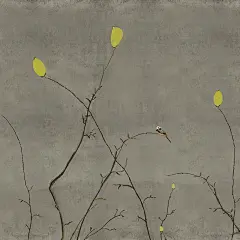 雅心新中式电视背景客厅墙纸无纺布无缝定制墙布花鸟壁纸大型壁画-tmall.com天猫