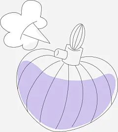 卡通香水_新图网 https://ixintu.com 矢量 卡通 线条 手绘 插画 AI 可爱 紫色 香水 美妆 化妆品 女性