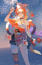 画师：微博@怪三木
宵宫