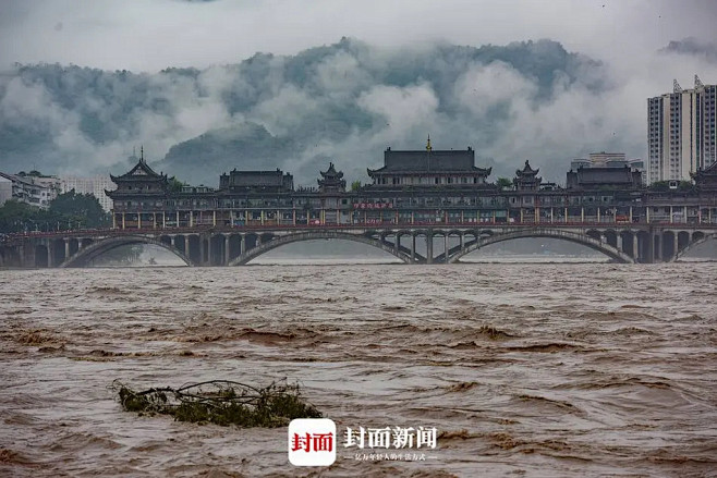 四川暴雨有多大乐山大佛脚趾都被淹了