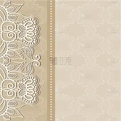 抽象背景，花边边框图案，婚礼请柬设计