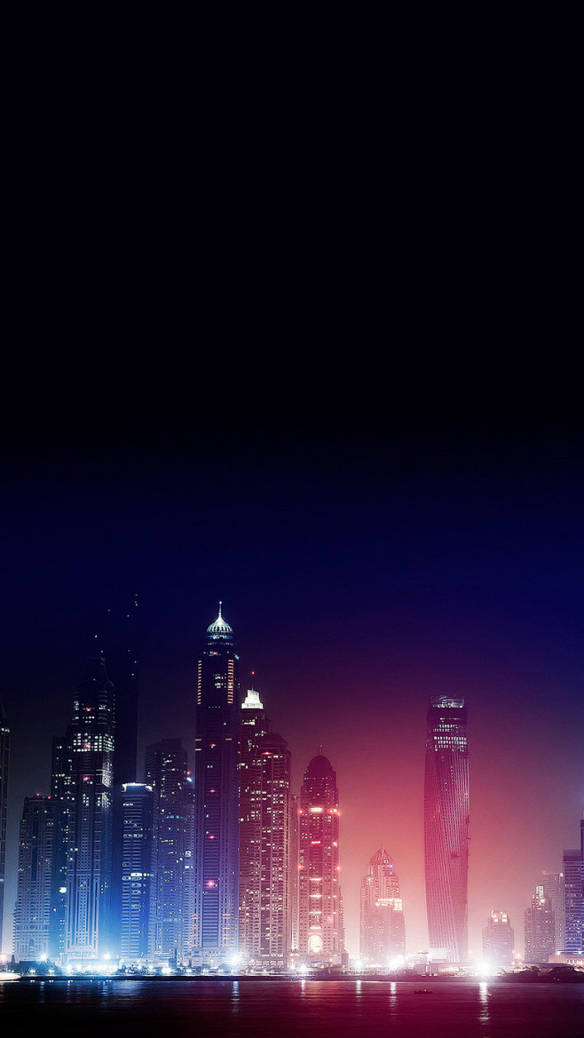 城市夜景夜晚h5背景