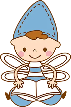 看书阅读卡通儿童小孩人物免抠素材