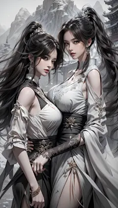 梦无忧：双生花 #古风 #武侠 #泰裤辣 #ai绘画 #高清壁纸