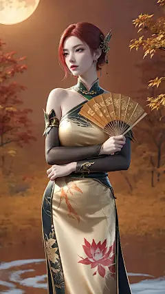 《斗破苍穹》国漫女神雅妃AI绘画：颜值逆天，难怪萧炎会心动_壁纸_手机_高清