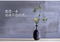 万仟堂 粗陶花瓶 复古工艺品摆件手工花器花插创意小花瓶宋韵影相-tmall.com天猫