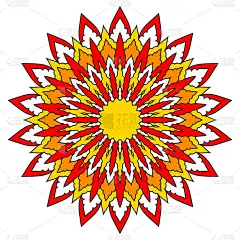 手绘东方装饰花边图案